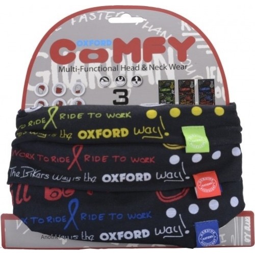 Uniwersalny wielofunkcyjny komin Oxford Comfy, 3 szt. - Grafitti Multi
