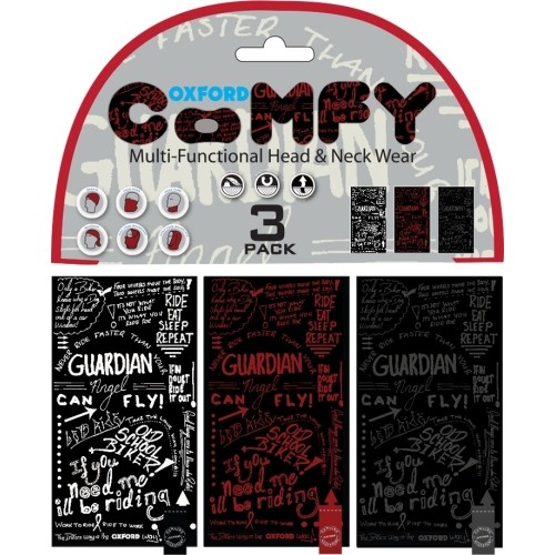 Uniwersalna bandamka Komin Getr na szyję i twarz Oxford Comfy 3-szt. - Grafitti Multi