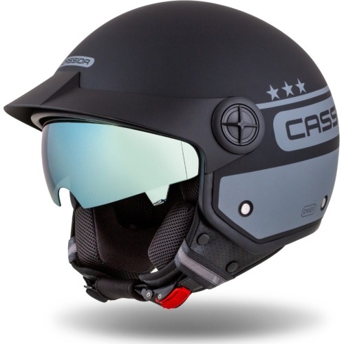 Motorcycle Helmet Cassida Handy Plus Chief Matte Gray/Black
