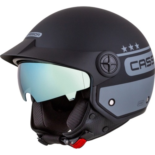 Motorcycle Helmet Cassida Handy Plus Chief Matte Gray/Black