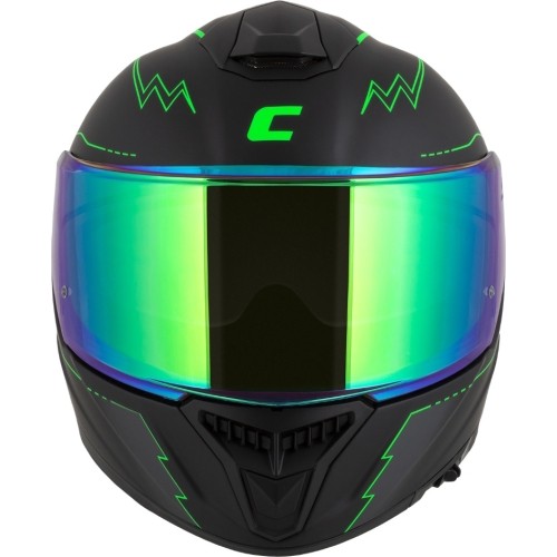Motorcycle Helmet Cassida Integral GT 2.1 Flash Matte Black/Fluo Green/Dark Gray