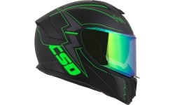 Motorcycle Helmet Cassida Integral GT 2.1 Flash Matte Black/Fluo Green/Dark Gray