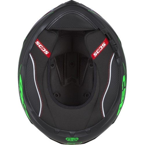 Motorcycle Helmet Cassida Integral GT 2.1 Flash Matte Black/Fluo Green/Dark Gray