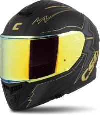 Motorcycle Helmet Cassida Integral GT 2.1 Flash Matte Black/Metallic Gold/Dark Gray