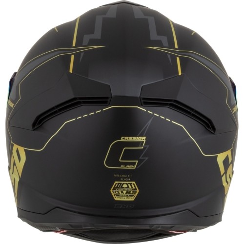 Motorcycle Helmet Cassida Integral GT 2.1 Flash Matte Black/Metallic Gold/Dark Gray