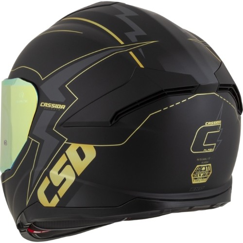 Motorcycle Helmet Cassida Integral GT 2.1 Flash Matte Black/Metallic Gold/Dark Gray