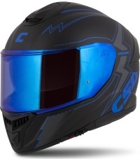 Motorcycle Helmet Cassida Integral GT 2.1 Flash Matte Black/Metallic Blue/Dark Gray