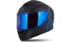 Motorcycle Helmet Cassida Integral GT 2.1 Flash Matte Black/Metallic Blue/Dark Gray