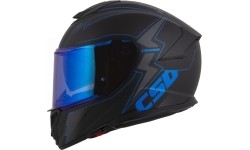 Motorcycle Helmet Cassida Integral GT 2.1 Flash Matte Black/Metallic Blue/Dark Gray