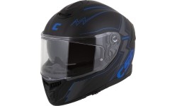 Motorcycle Helmet Cassida Integral GT 2.1 Flash Matte Black/Metallic Blue/Dark Gray