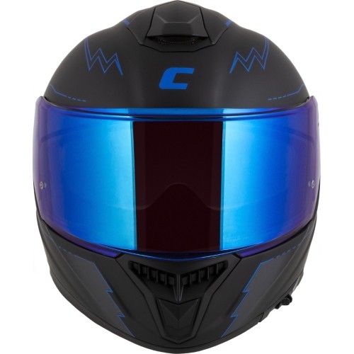 Motorcycle Helmet Cassida Integral GT 2.1 Flash Matte Black/Metallic Blue/Dark Gray