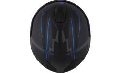 Motorcycle Helmet Cassida Integral GT 2.1 Flash Matte Black/Metallic Blue/Dark Gray