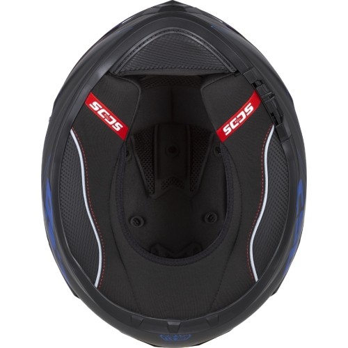 Motorcycle Helmet Cassida Integral GT 2.1 Flash Matte Black/Metallic Blue/Dark Gray