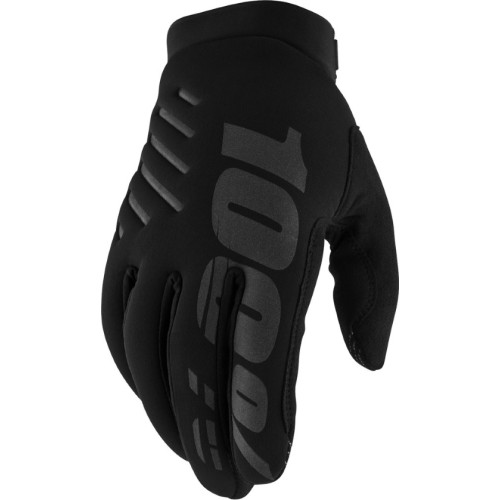 Men’s Motocross Gloves 100% Brisker Black - Black