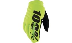 Men’s Cycling/Motocross Gloves 100% Brisker Fluo Yellow/Black