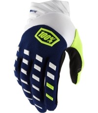 Motocross Gloves 100% Airmatic Blue/White - Blue/white