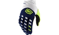 Motocross Gloves 100% Airmatic Blue/White - Blue/white