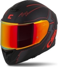Motorcycle Helmet Cassida Integral GT 2.1 Flash Matte Black/Metallic Red/Dark Gray