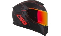 Motorcycle Helmet Cassida Integral GT 2.1 Flash Matte Black/Metallic Red/Dark Gray