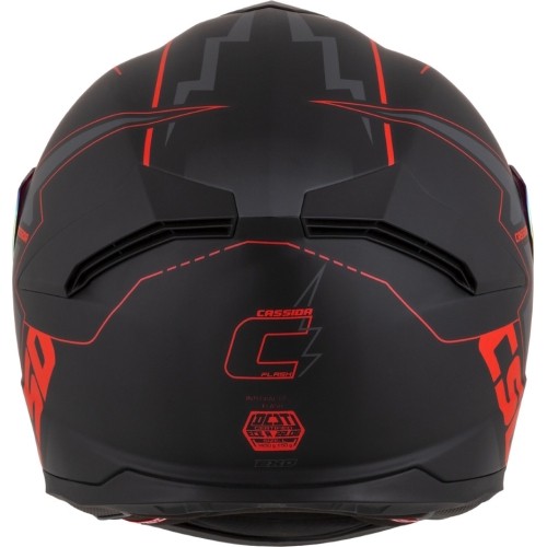 Motorcycle Helmet Cassida Integral GT 2.1 Flash Matte Black/Metallic Red/Dark Gray