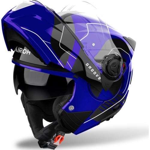 Flip-Up Motorcycle Helmet AIROH SPECKTRE Groove P/J Glossy Blue