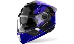Flip-Up Motorcycle Helmet AIROH SPECKTRE Groove P/J Glossy Blue