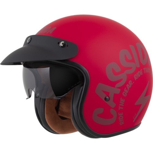 Motorcycle Helmet Cassida Oxygen Gear 2.0 Matte Red/Dark Red 2025