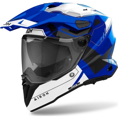Motorcycle Helmet Airoh Commander 2 Reveal Glossy Blue
