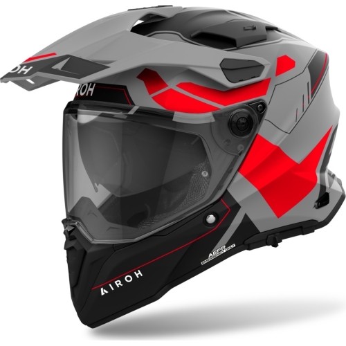 Motorcycle Helmet Airoh Commander 2 Reveal Matte Fluo Red