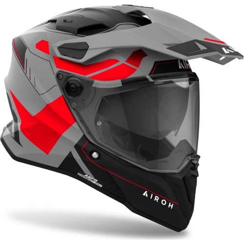 Motorcycle Helmet Airoh Commander 2 Reveal Matte Fluo Red