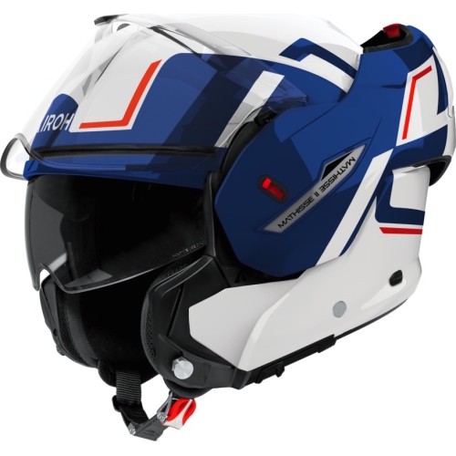 Flip-Up Motorcycle Helmet AIROH MATHISSE 2 Genius P/J Glossy Blue-Red