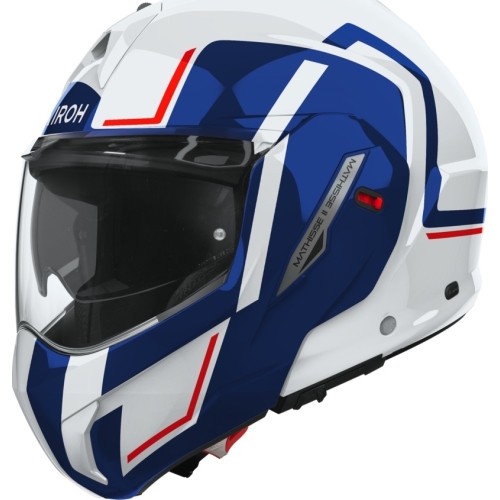 Flip-Up Motorcycle Helmet AIROH MATHISSE 2 Genius P/J Glossy Blue-Red