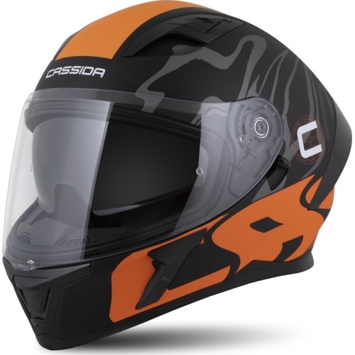 Motorcycle Helmet Cassida Orbit Multivers Matte Black/Orange/Gray/White