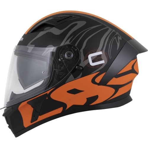 Motorcycle Helmet Cassida Orbit Multivers Matte Black/Orange/Gray/White