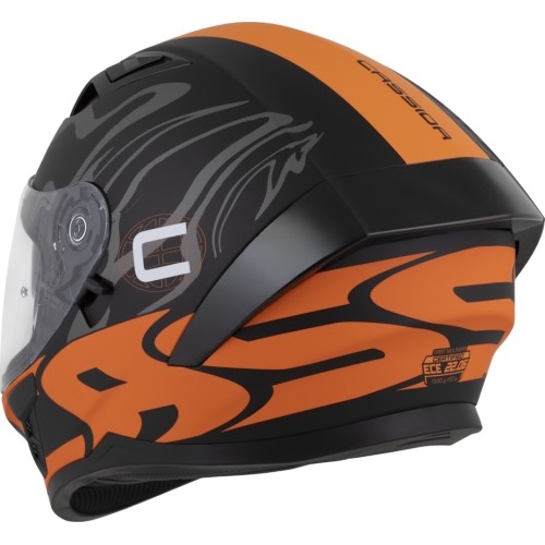 Motorcycle Helmet Cassida Orbit Multivers Matte Black/Orange/Gray/White