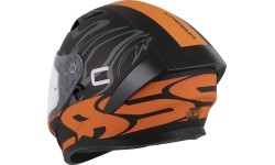 Motorcycle Helmet Cassida Orbit Multivers Matte Black/Orange/Gray/White