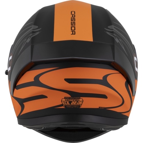 Motorcycle Helmet Cassida Orbit Multivers Matte Black/Orange/Gray/White