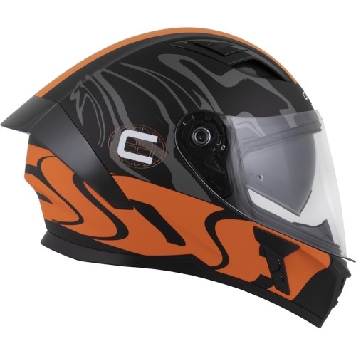 Motorcycle Helmet Cassida Orbit Multivers Matte Black/Orange/Gray/White
