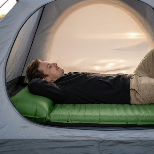 NC4060 GREEN DOUBLE SELF-INFLATING MAT WITH PILLOW NILS CAMP