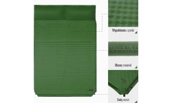 NC4060 GREEN DOUBLE SELF-INFLATING MAT WITH PILLOW NILS CAMP