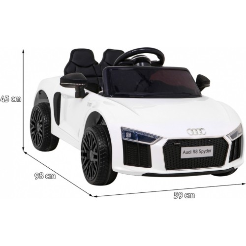 Pojazd elektryczny Audi R8, biały