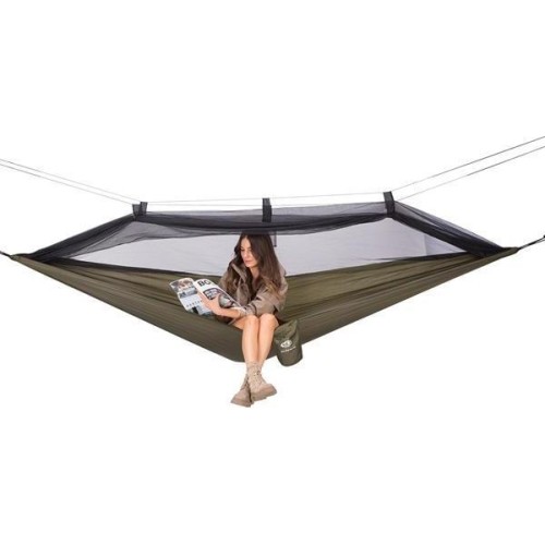 Hamak z moskitierą Nils Camp NC3116, zielony