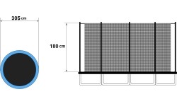 Siatka ochronna do trampoliny ModernHome - 305 cm