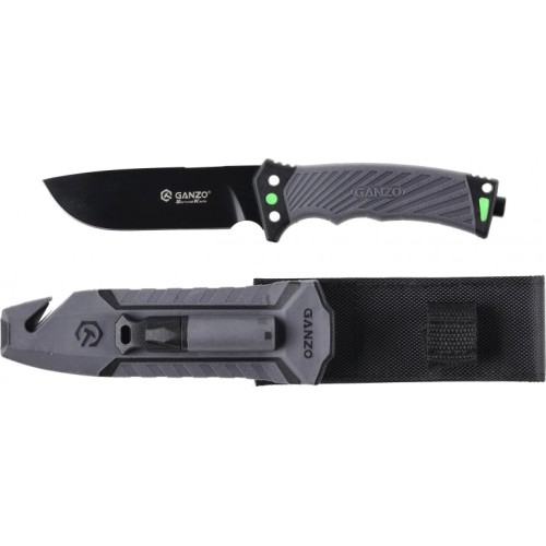 Ganzo fixed blade knife G8012V2-GY flintlock