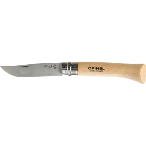 Opinel 10 inox beech knife in a blister pack