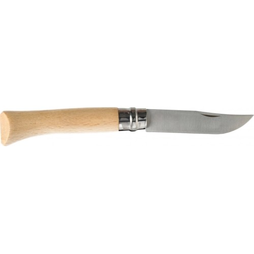 Opinel 10 inox beech knife in a blister pack