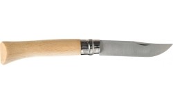 Opinel 10 inox beech knife in a blister pack