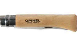 Opinel 10 inox beech knife in a blister pack