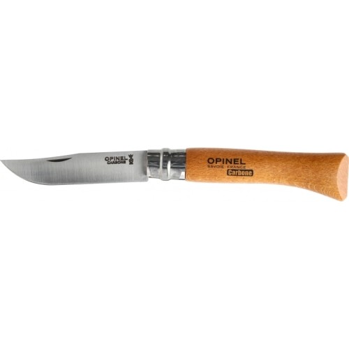 Opinel 10 carbon beech knife in blister
