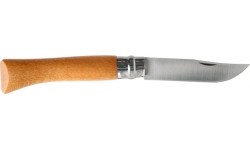 Opinel 10 carbon beech knife in blister